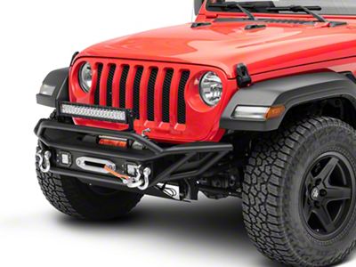 Barricade Trail Runner Front Bumper with LED Fog Lights and 20-Inch Dual Row LED Light Bar (18-23 Jeep Wrangler JL)