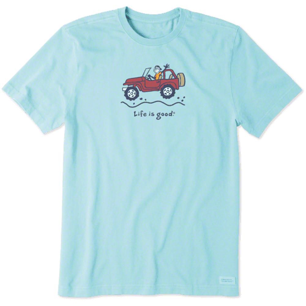 Life Is Good Men's Vintage Crusher T-Shirt - Soft Cotton Graphic Tee With Positive Message - Guitar Red, Small