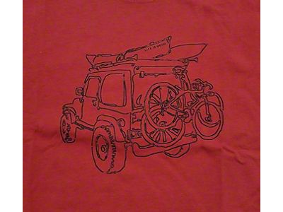 Life is Good Men's Off-Road Fun Crusher T-Shirt; Faded Red