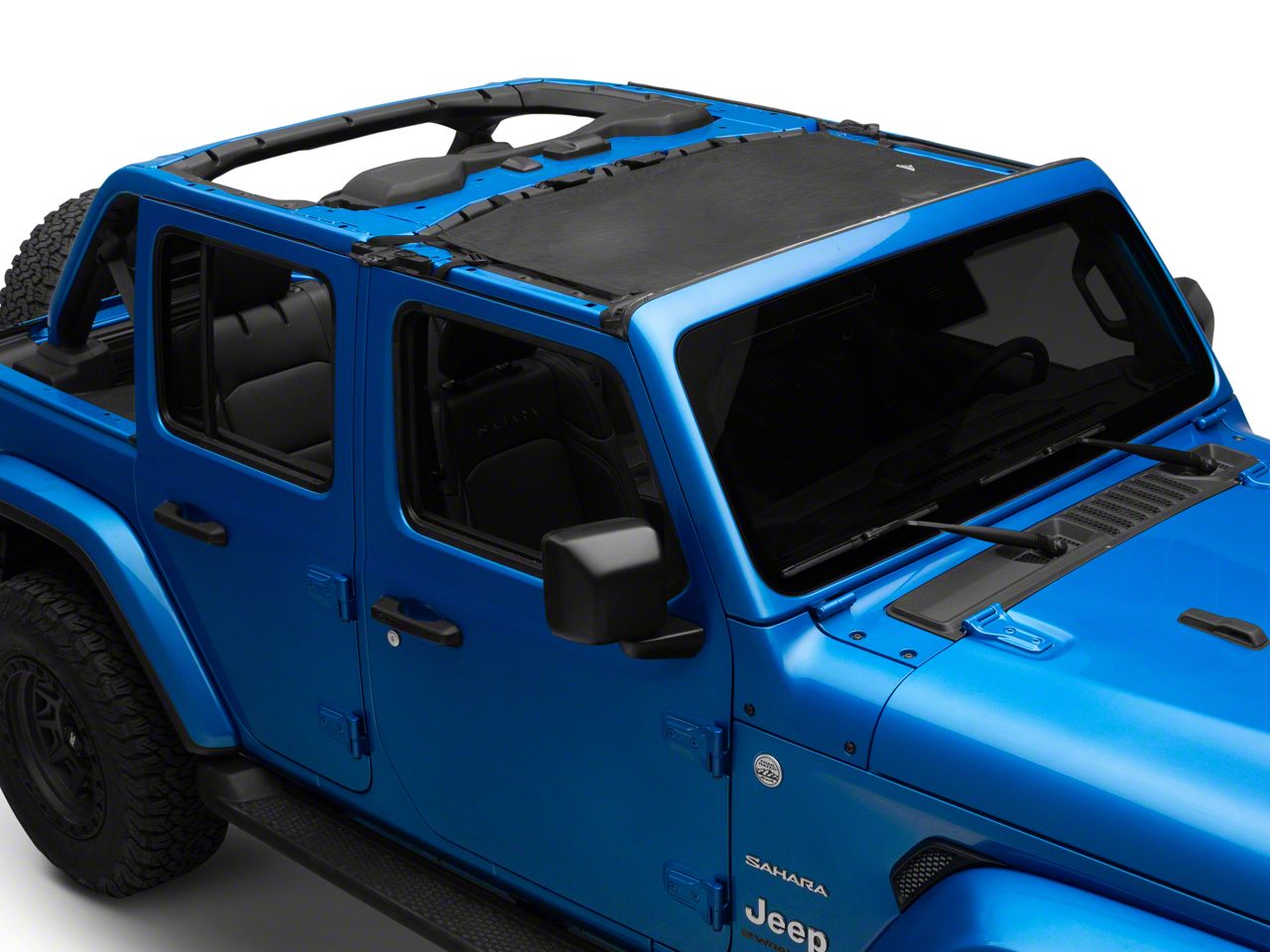 MasterTop ShadeMaker Freedom Mesh Bimini Top; Black (18-23 Jeep Wrangler JL)