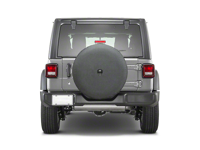 MasterTop Spare Tire Cover for 245/75R17 and 255/70R18; Black (18-22 Jeep Wrangler JL)