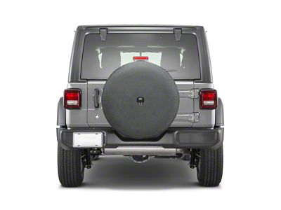 MasterTop Spare Tire Cover for 245/75R17 and 255/70R18; Black (18-23 Jeep Wrangler JL)