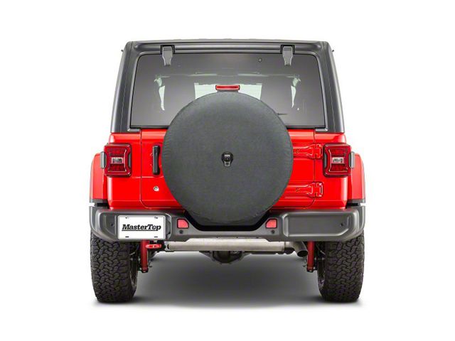 MasterTop Spare Tire Cover for 285/70R17; Black (18-24 Jeep Wrangler JL)