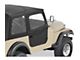Bestop 2-Piece Full Fabric Doors; Black Denim (76-86 Jeep CJ7)