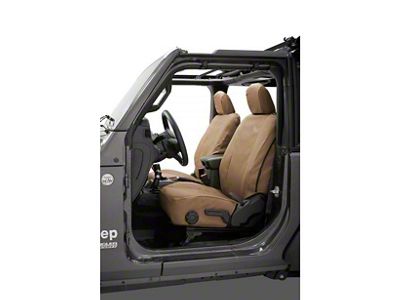 Bestop Front Seat Covers; Tan (18-24 Jeep Wrangler JL 2-Door)