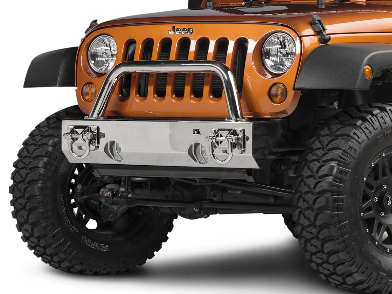 Rugged Ridge Jeep Wrangler XHD Front Bumper Over-Rider Hoop; Stainless ...