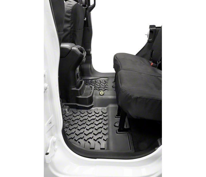 Bestop Jeep Wrangler Rear Floor Mat; Black 5151501 (1824 Jeep