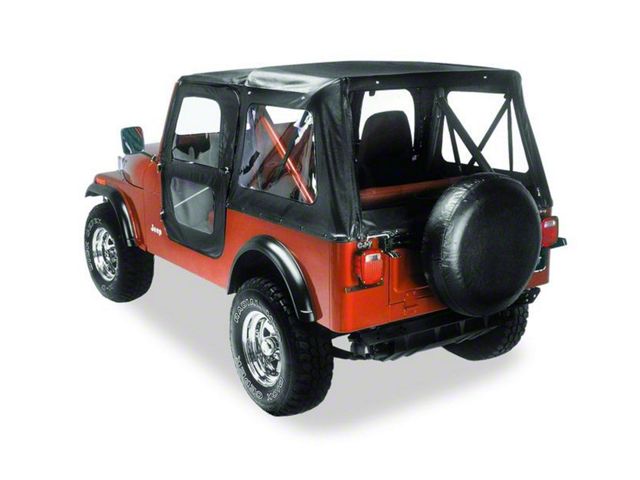 Bestop Replace-A-Top with Clear Windows; Black Crush (76-86 Jeep CJ7)