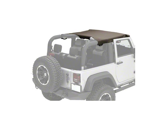 Rugged Ridge Pocket Brief Soft Top; Khaki Diamond (07-09 Jeep Wrangler JK 2-Door)