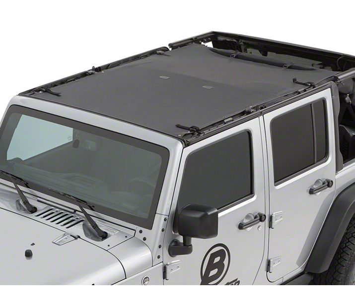 Bestop Jeep Wrangler Sun Extended Safari Style Bikini Top; Black ...