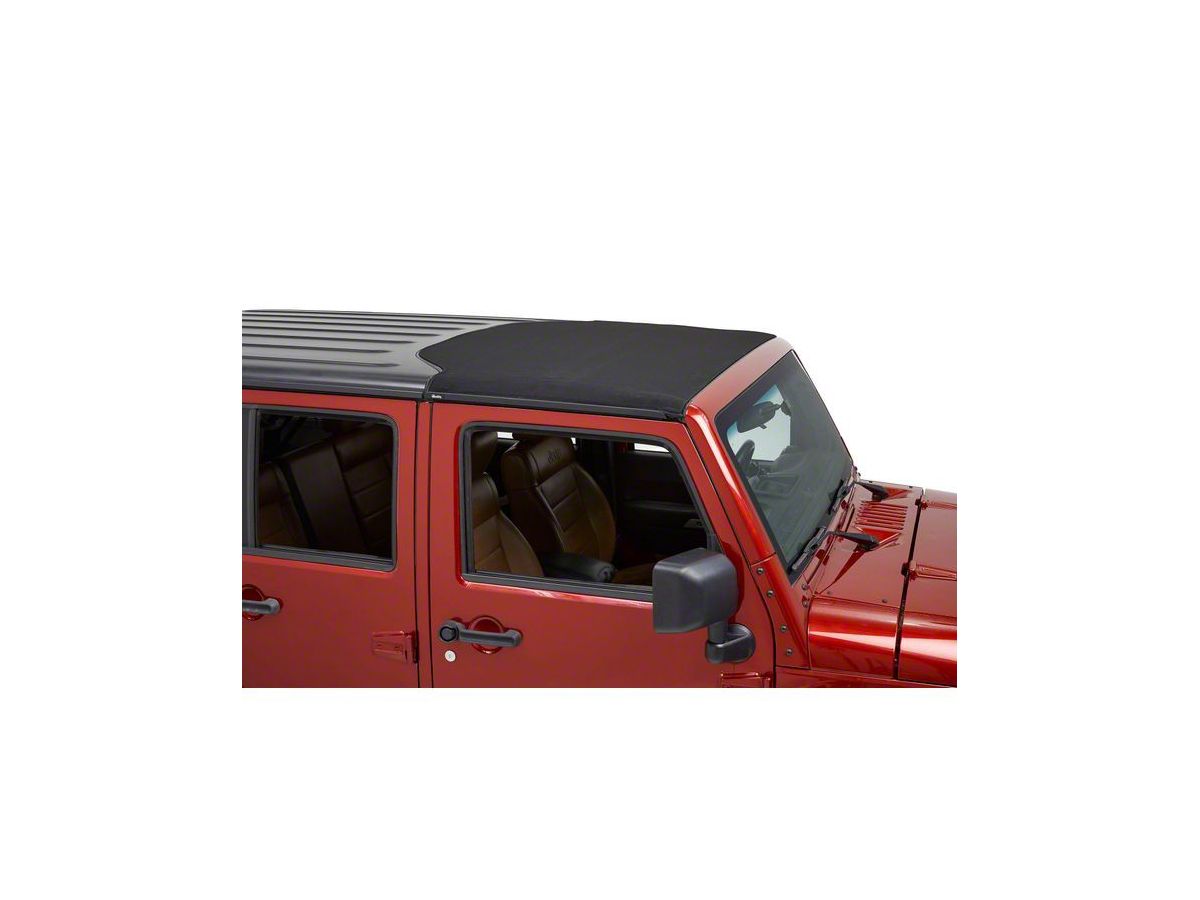Bestop Jeep Wrangler Sunrider for Factory Hard Tops; Black Twill 52453-17  (07-18 Jeep Wrangler JK)