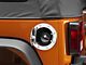 Rugged Ridge Locking Fuel Door Cover; Stainless Steel (07-18 Jeep Wrangler JK)