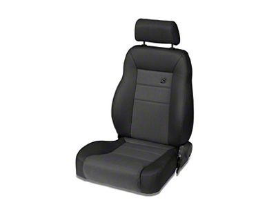 Bestop Trailmax II Pro Center Fabric Front Seat; Black Denim; Driver Side (76-06 Jeep CJ7, Wrangler YJ & TJ)