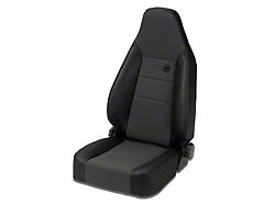Bestop Trailmax II Sport Center Fabric Front Seat; Black Denim (76-06 Jeep CJ7, Wrangler YJ & TJ)