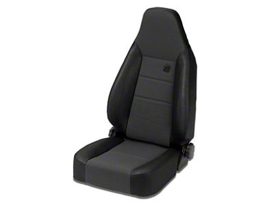 Bestop Trailmax II Sport Center Fabric Front Seat; Black Denim (76-06 Jeep CJ7, Wrangler YJ & TJ)