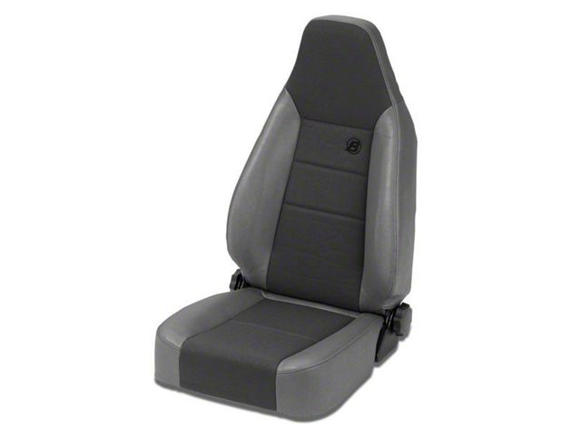Bestop Trailmax II Sport Center Fabric Front Seat; Charcoal (76-06 Jeep CJ7, Wrangler YJ & TJ)