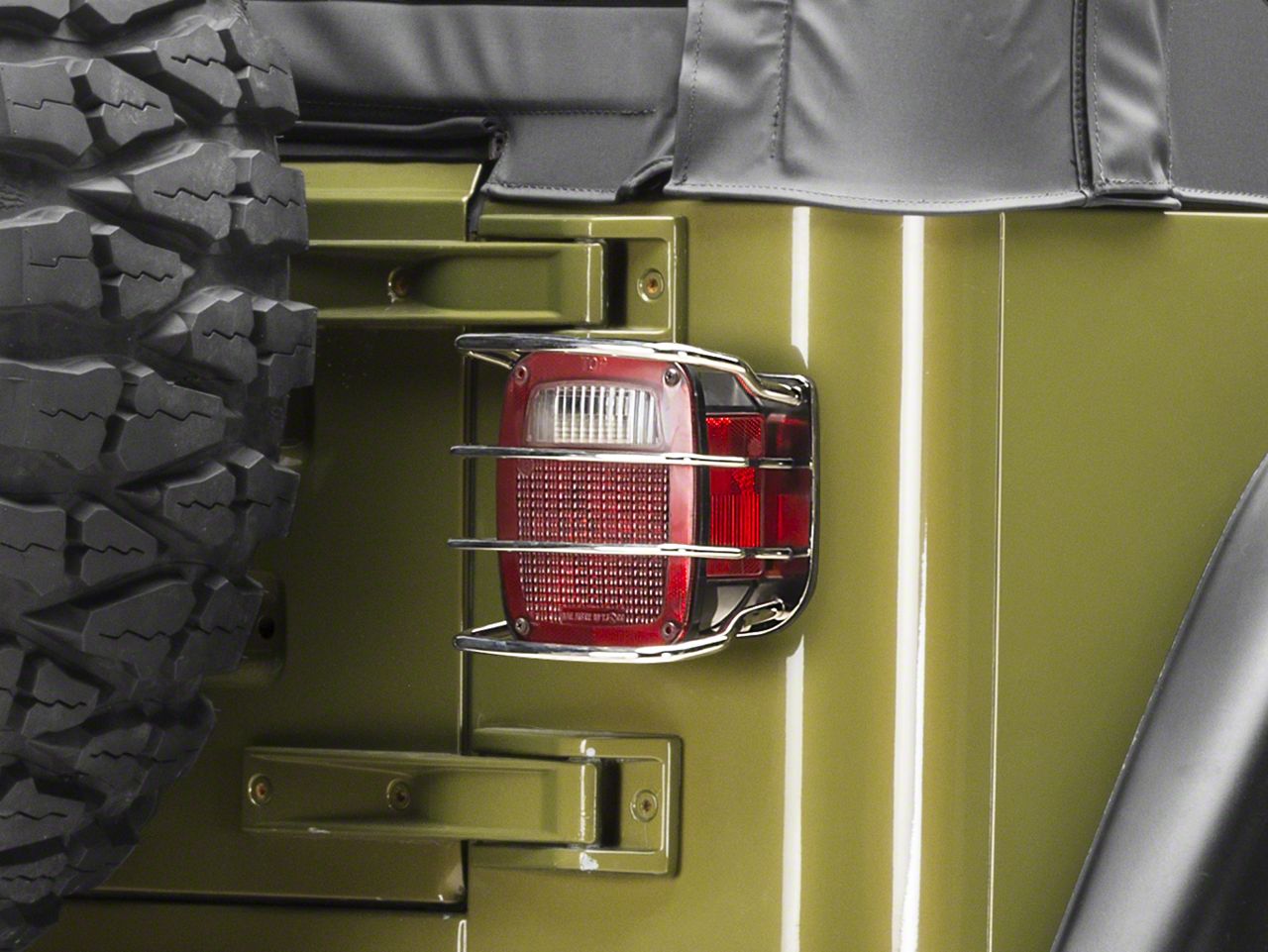 Rugged Ridge Jeep Wrangler Rear Euro Tail Light Guards Stainless