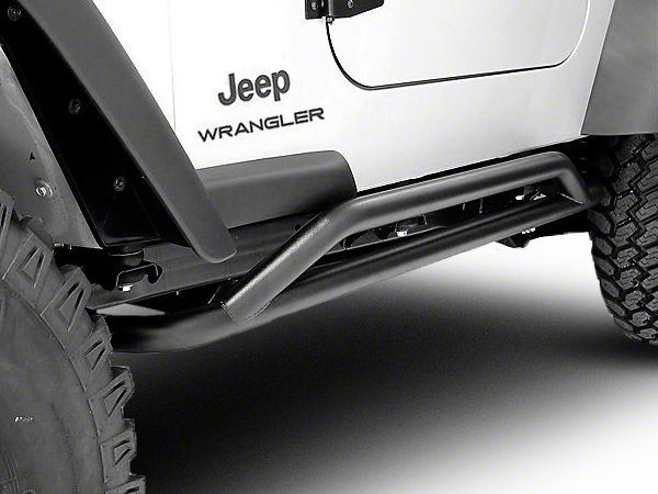 Rugged Ridge Jeep Wrangler RRC Rocker Guards - Black  (87-06 Jeep  Wrangler YJ & TJ)