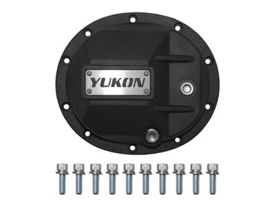 Yukon Gear Differential Cover; Rear; Dana or AMC Model 35; Nodular Iron Differential Cover; Includes Cover Bolts and Magnetic Drain Plug; 10-Bolt (87-06 Jeep Wrangler)