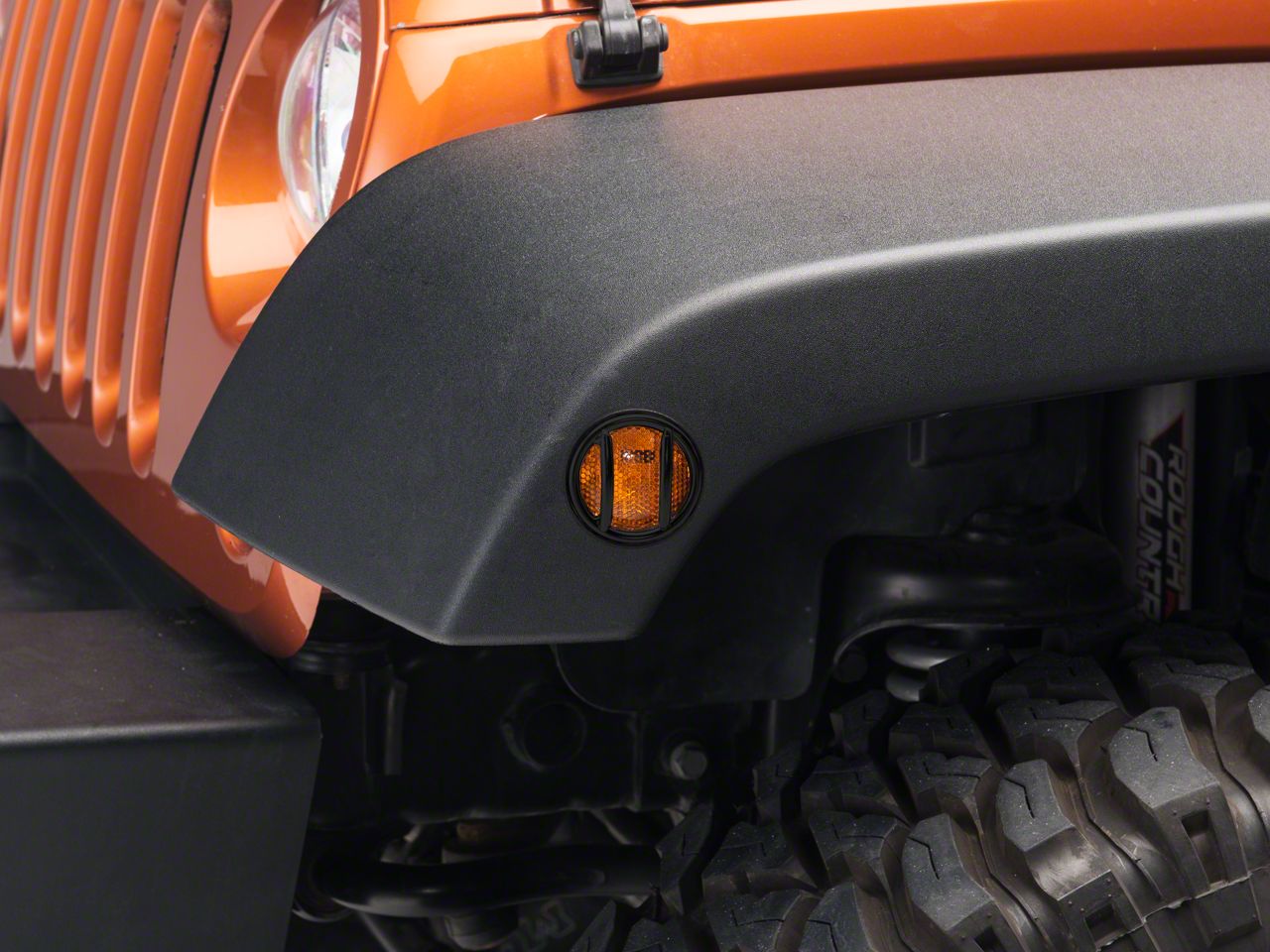 Rugged Ridge Jeep Wrangler Euro Side Marker Light Guards Black 11231.