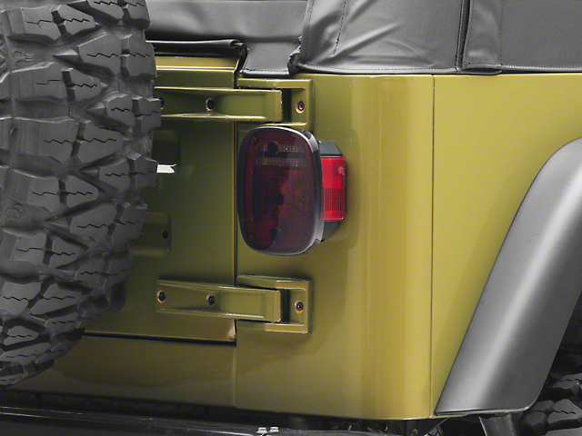 Rugged Ridge Tail Light Covers; Smoked (76-06 Jeep CJ5, CJ7, Wrangler YJ & TJ)
