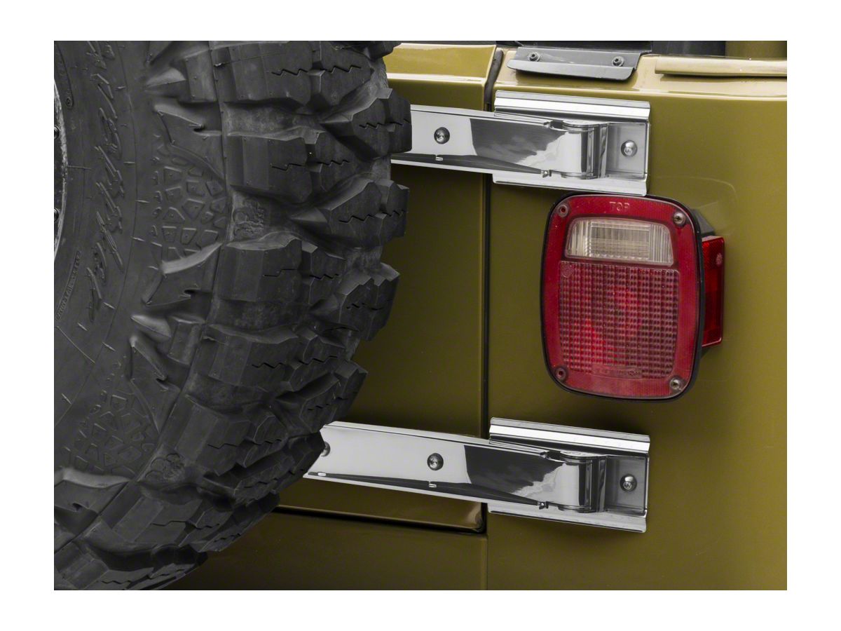 Rugged Ridge Jeep Wrangler Tailgate Hinge - Stainless Steel - Pair   (97-06 Jeep Wrangler TJ)