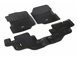Steinjager Floor Mats; Front and Rear; With Front and Rear Floor Liner (87-95 Jeep Wrangler YJ)