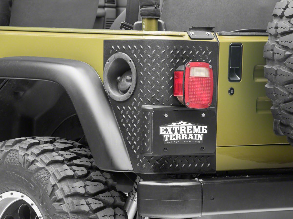 Rugged Ridge Jeep Wrangler Rear Quarter Panel Body Armor Kit   (97-06 Jeep Wrangler TJ; Excluding Unlimited) - Free Shipping