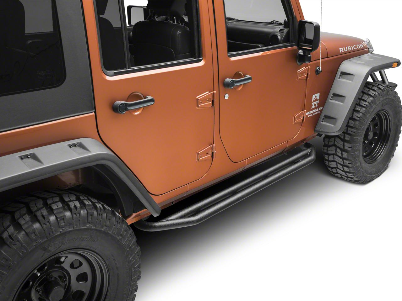 Rugged Ridge Jeep Wrangler Side Armor Nerf Bars - Textured Black 11504. ...