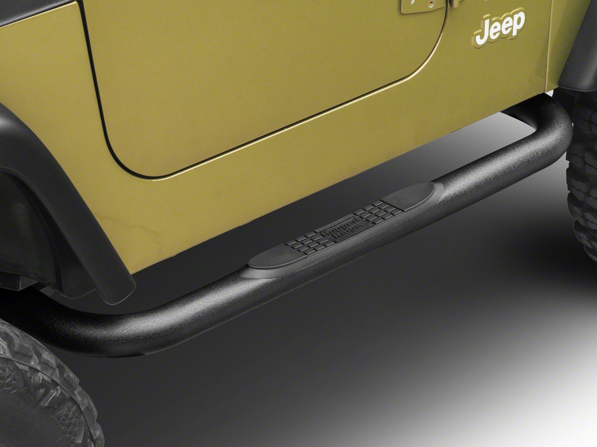 Rugged Ridge Jeep Wrangler Side Step Bars - Textured Black  (97-06 Jeep  Wrangler TJ, Excluding Unlimited)