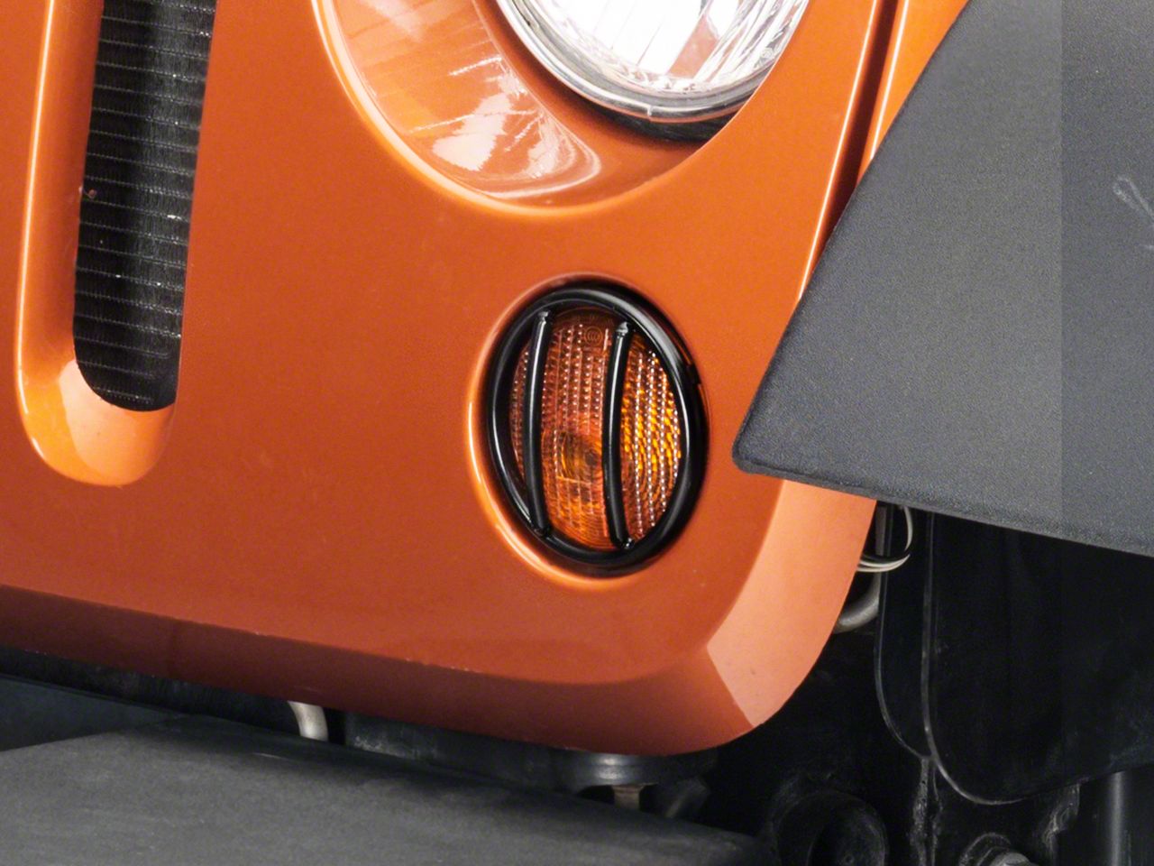 Rugged Ridge Jeep Wrangler Euro Turn Signal Light Guards Black 11231.