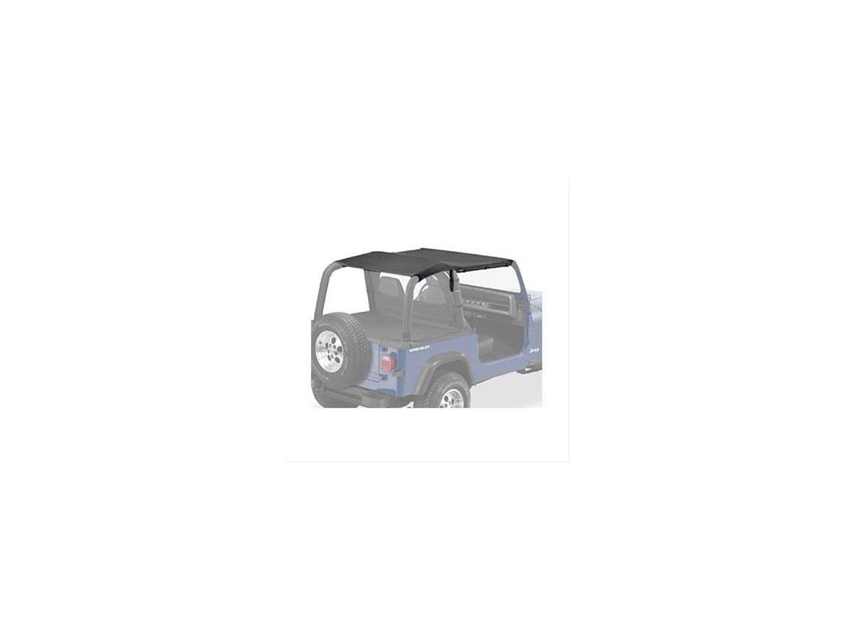 Bestop Jeep Wrangler Safari-Style Strapless Bikini Top - Black Denim  52529-15 (92-95 Jeep Wrangler YJ)