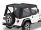 Bestop Sailcloth Replace-A-Top with Clear Windows; Black (88-95 Jeep Wrangler YJ w/ Steel Half Doors)