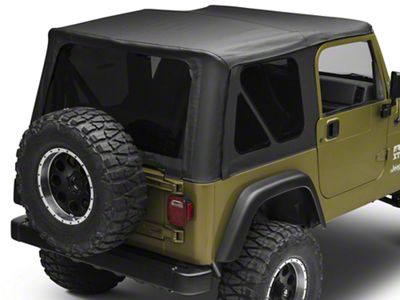 Bestop Sailcloth Replace-A-Top with Tinted Windows; Black Vinyl (97-02 Jeep Wrangler TJ w/ Full Steel Doors)