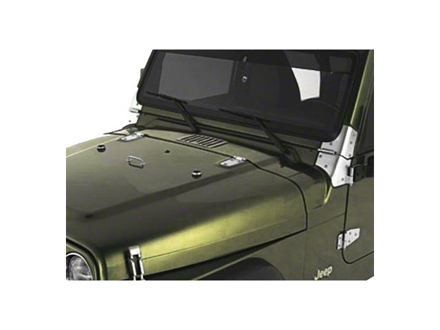 Rugged Ridge Hood Dressup Kit; Stainless Steel (98-06 Jeep Wrangler TJ)