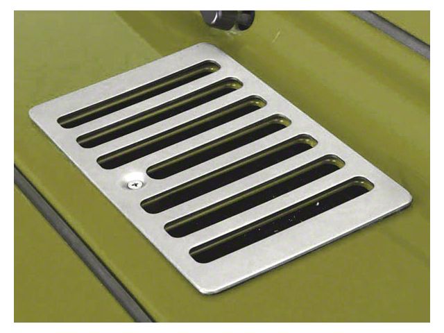 Rugged Ridge Cowl Vent Cover; Satin Stainless Steel (98-06 Jeep Wrangler TJ)