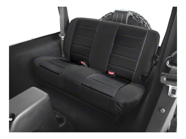 Rugged Ridge Fabric Rear Seat Cover; Black (97-02 Jeep Wrangler TJ)