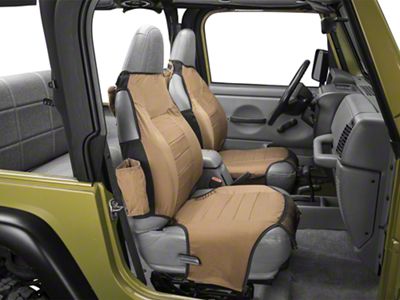 Rugged Ridge Fabric Front Seat Protectors; Spice (76-06 Jeep CJ5, CJ7, Wrangler YJ & TJ)