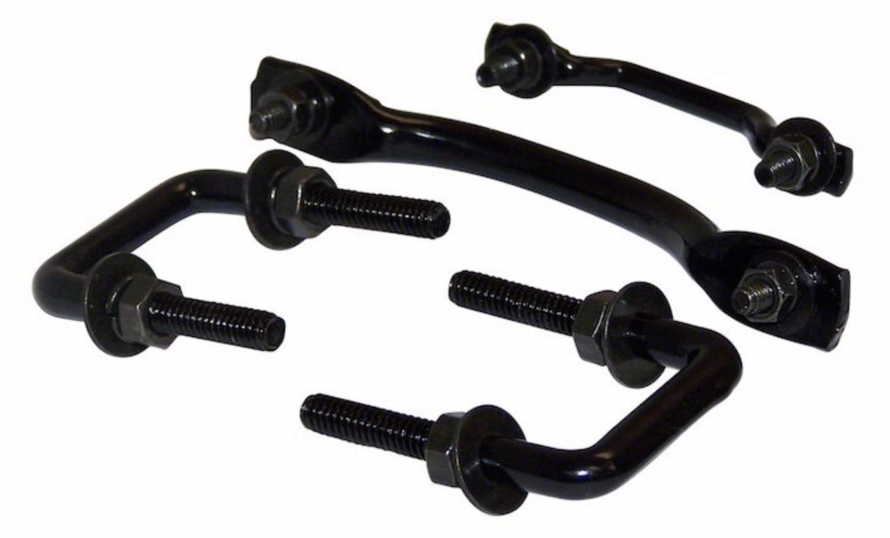 Steinjager Jeep Wrangler Replacement Windshield Tie Down; Black J0053124 (6695 Jeep CJ5, CJ7