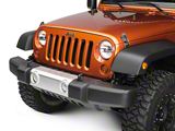 Rugged Ridge Front Bumper Applique; Silver (07-18 Jeep Wrangler JK)