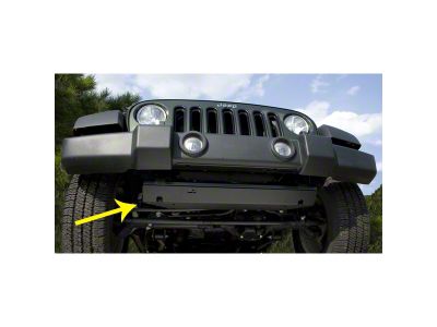 Rugged Ridge Front Skid Plate; Black (07-18 Jeep Wrangler JK)