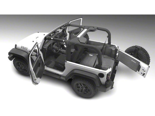 BedRug Carpet Cargo Mat with Gap Hider (18-24 Jeep Wrangler JL 4-Door, Excluding 4xe)