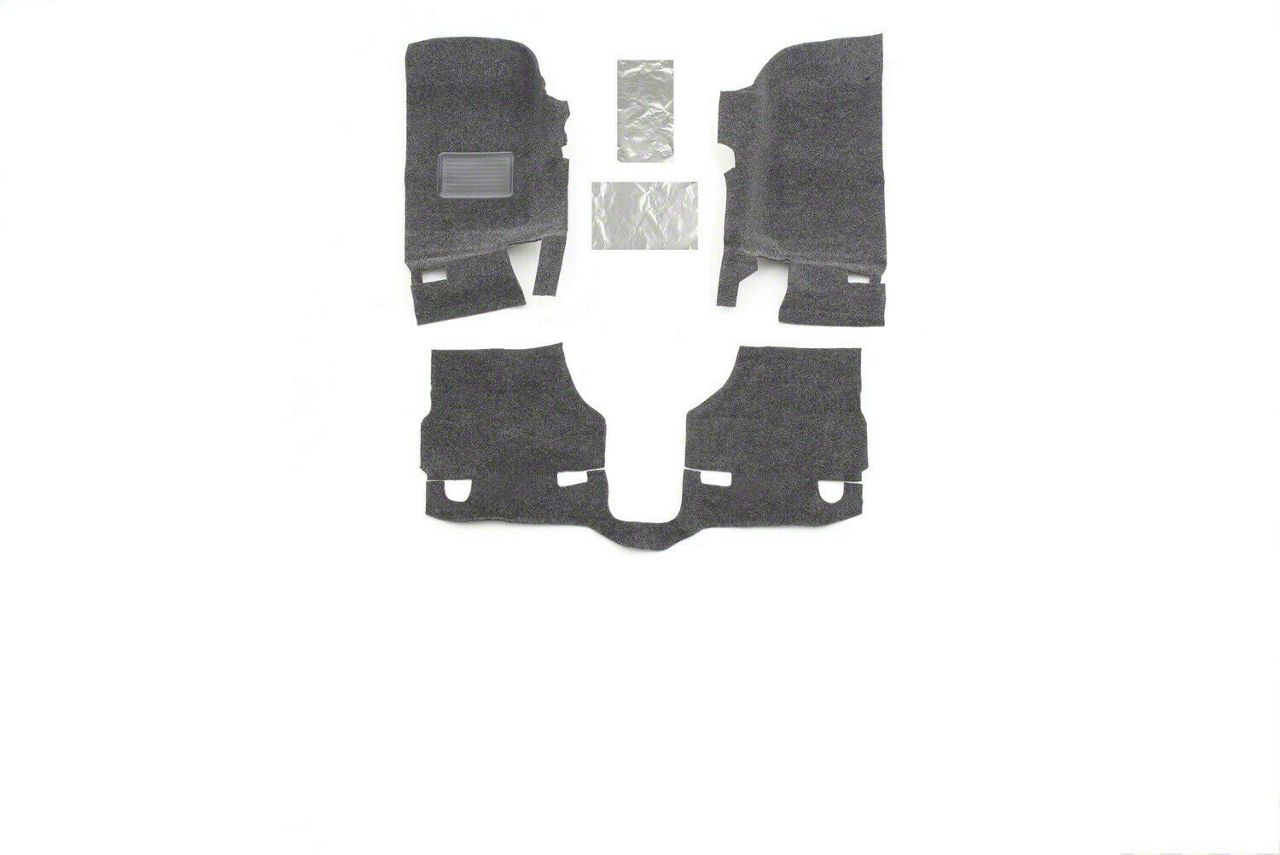 BedRug Carpet Front and Rear Floor Mats (18-23 Jeep Wrangler JL 4-Door, Excluding 4xe)