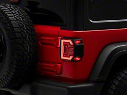 Renegade Series Sequential LED Tail Lights; Black Housing; Clear Lens (18-22 Jeep Wrangler JL w/ Factory Halogen Tail Lights)