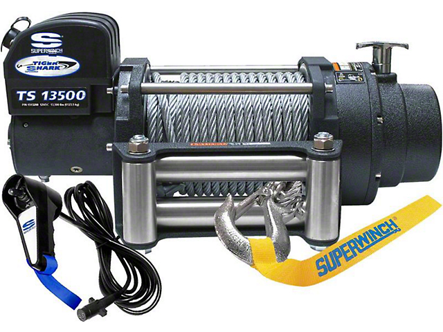 Superwinch 13,500 lb. Tiger Shark 13500 Winch with Steel Cable (Universal; Some Adaptation May Be Required)