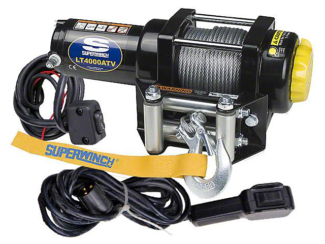 Superwinch 4,000 lb. LT4000 Winch with Steel Cable (Universal; Some Adaptation May Be Required)