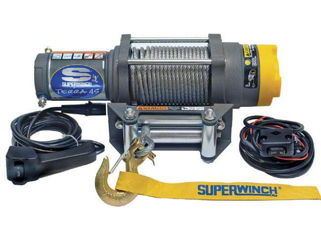 Superwinch 4,500 lb. Terra 45 Winch with Steel Cable (Universal; Some Adaptation May Be Required)