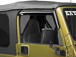 Rugged Ridge Window Rain Deflectors; Smoked (97-06 Jeep Wrangler TJ)