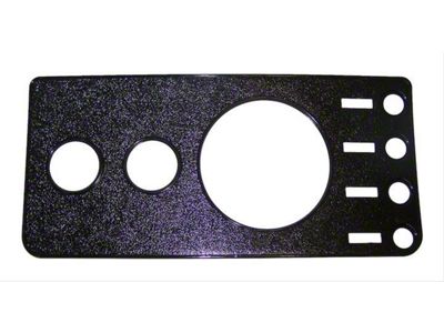 Dashboard Overlay Panel; Black Textured; without Radio Hole (76-86 Jeep CJ5 & CJ7)