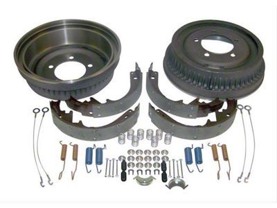 Drum Brake Shoe and Drum Kit; with 11-Inch by 2-Inch Drum (74-78 Jeep CJ5 & CJ7)